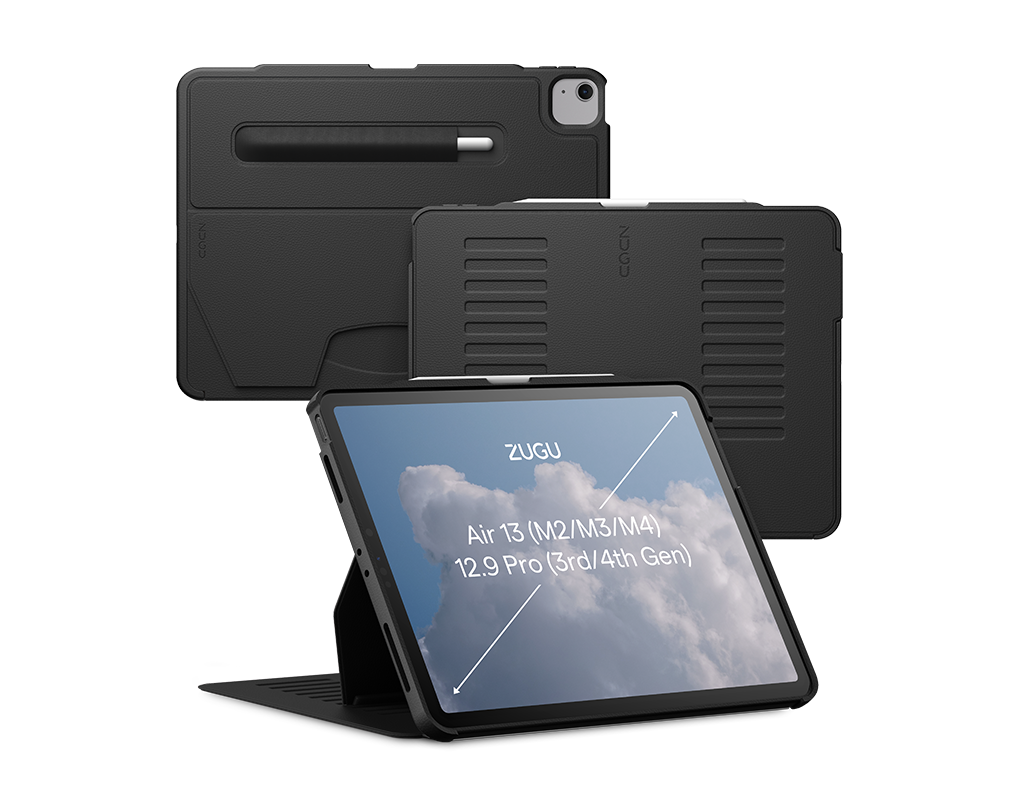 iPad air 13 Case all angles front back - Black
