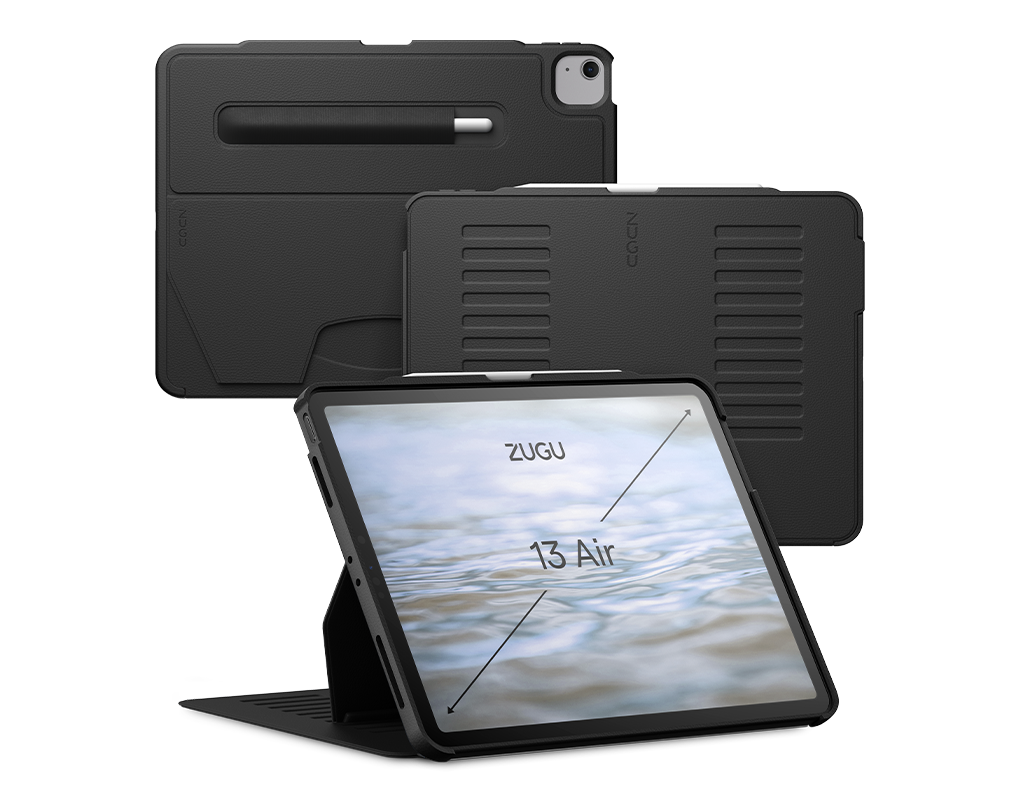 iPad air 13 Case all angles front back - Black